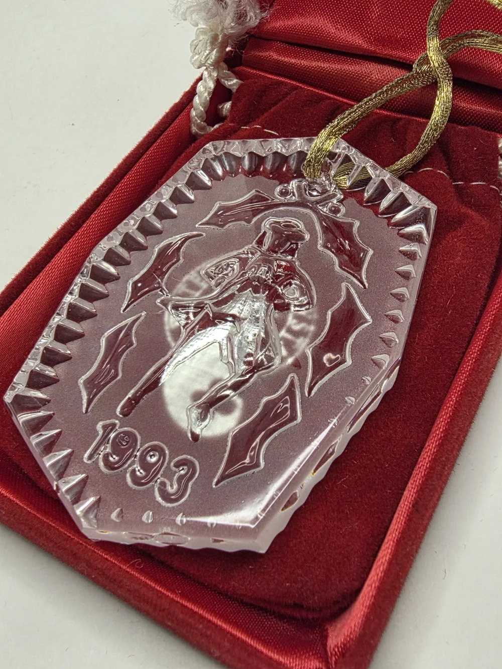 Vintage Crystal Waterford 12 Days Of Christmas 10 Lords a Leaping Ornament 1993